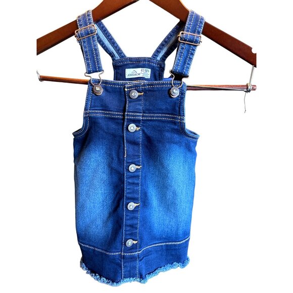 Jordache 4T Dark Wash Denim Dress Toddler Girl Streetwear Y2K Core Mini - Picture 7 of 13